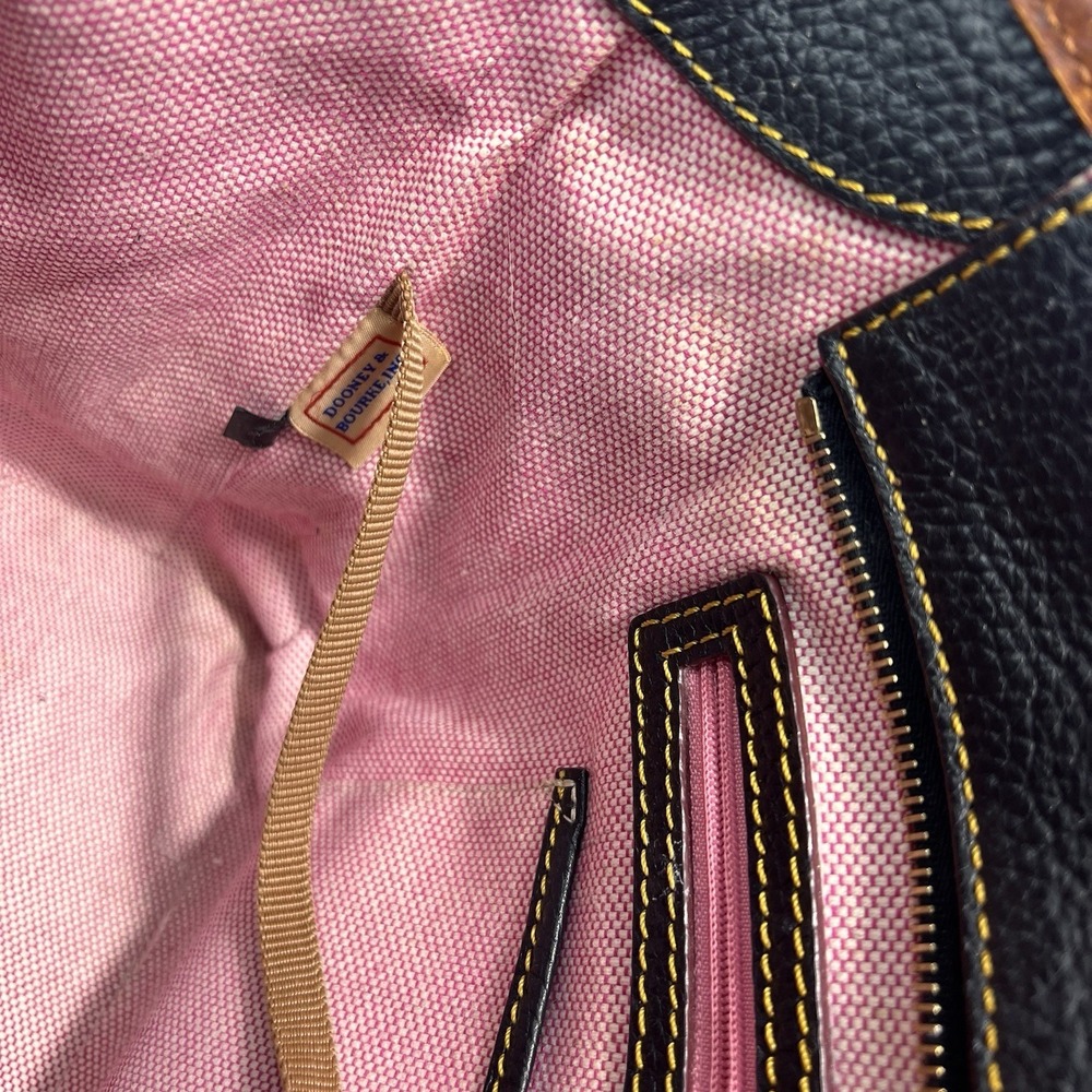 Dooney And Bourke Black Pebble Leather Charleston Large Shopper Tote  *see - Picture 14 of 15